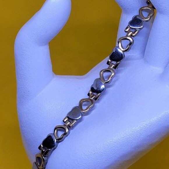 Elite Jewelry New Two-Tone Modern Bracelet 8.5" Long S528 - Picture 3 of 6